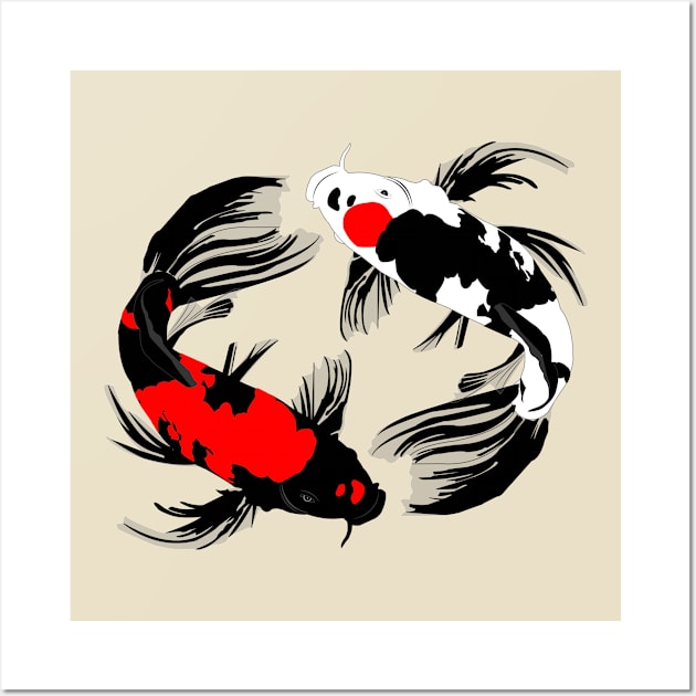 Koi fish Wall Art by WordFandom